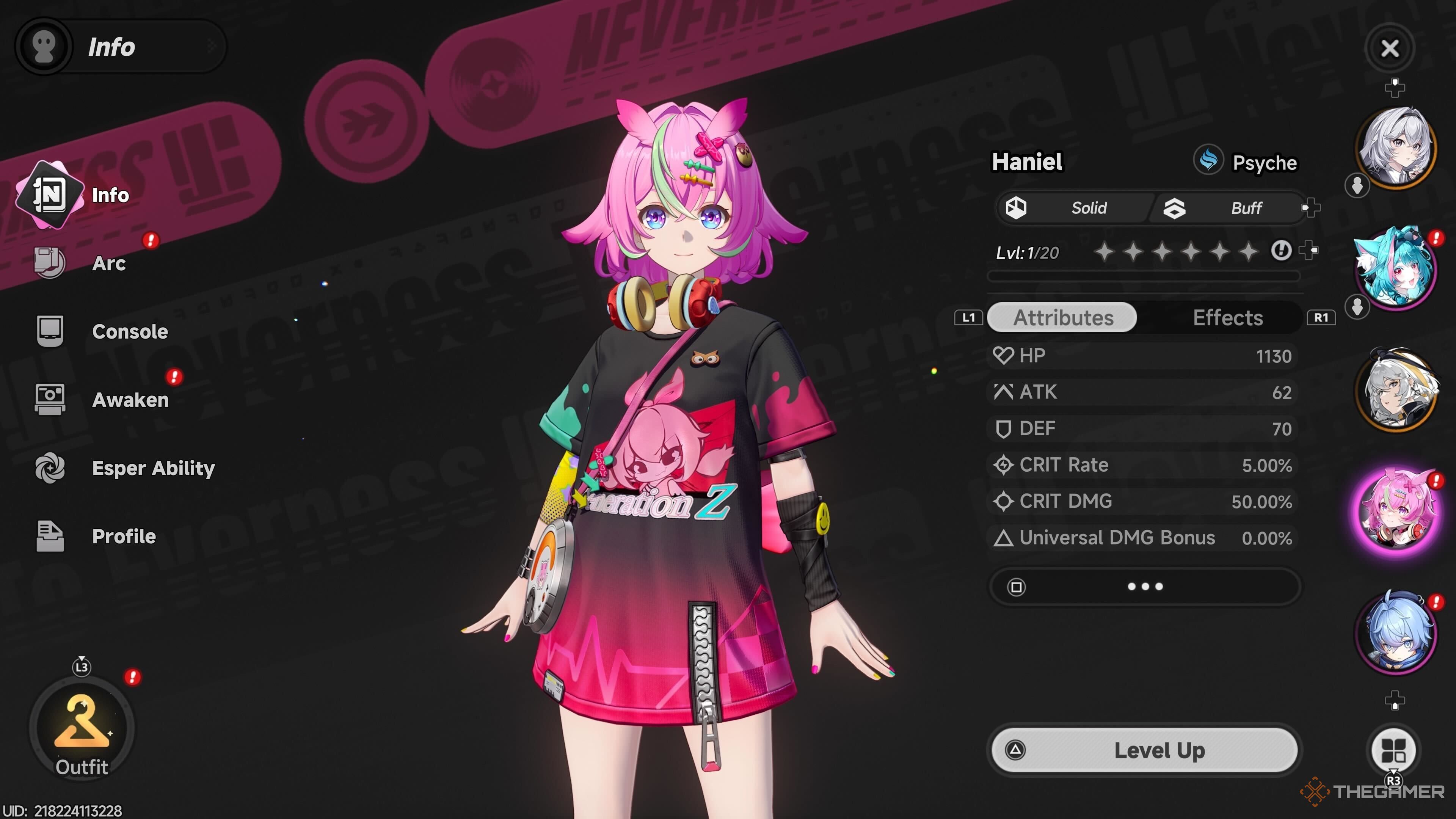 《Neverness to Everness》中Haniel的最佳配装与阵容搭配建议