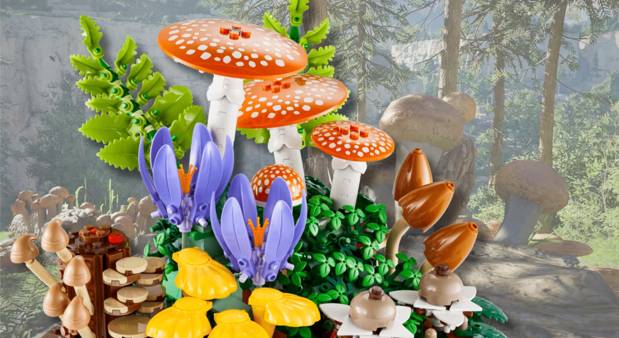 这款LEGO Woodland Mushrooms套装将成为完美的菌类主题装饰品