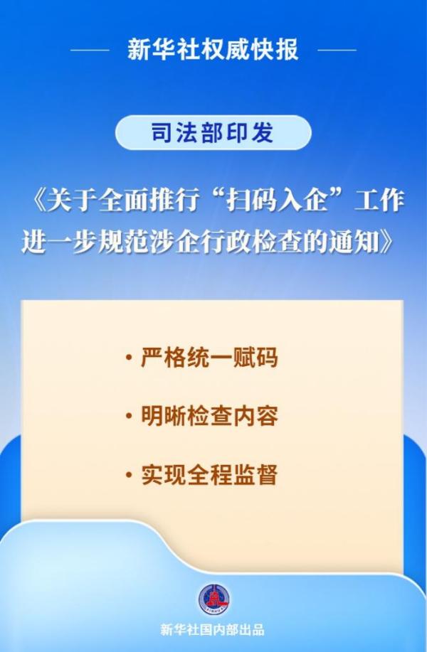 “扫码入企”全面推行 行政检查更规范